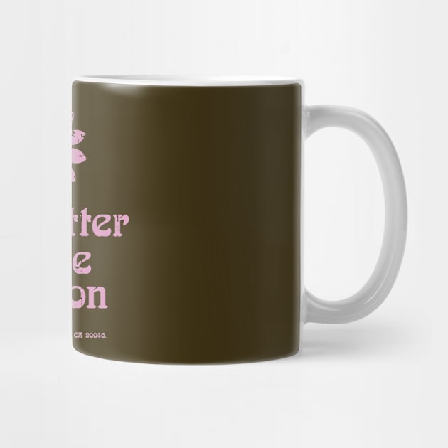 It's better in the Canyon - Laurel Canyon aged pink print by retropetrol